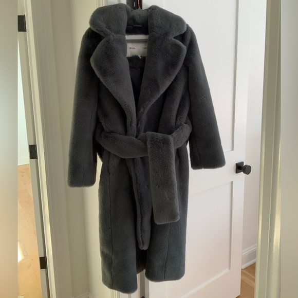 🩷VALENTINE’S DAY SPECIAL🩷 Proenza Schouler White Label Belted Faux Fur Coat - Picture 6 of 14